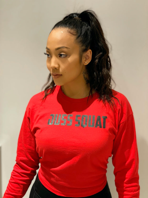 Women’s “Juss Squat” Longsleeve Croptop