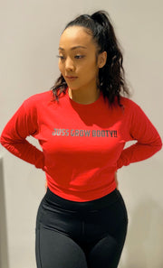 Women’s “Juss Grow Booty” LongSleeve Croptop