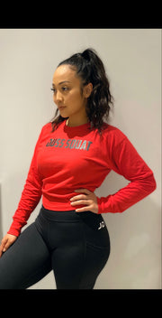 Women’s “Juss Squat” Longsleeve Croptop